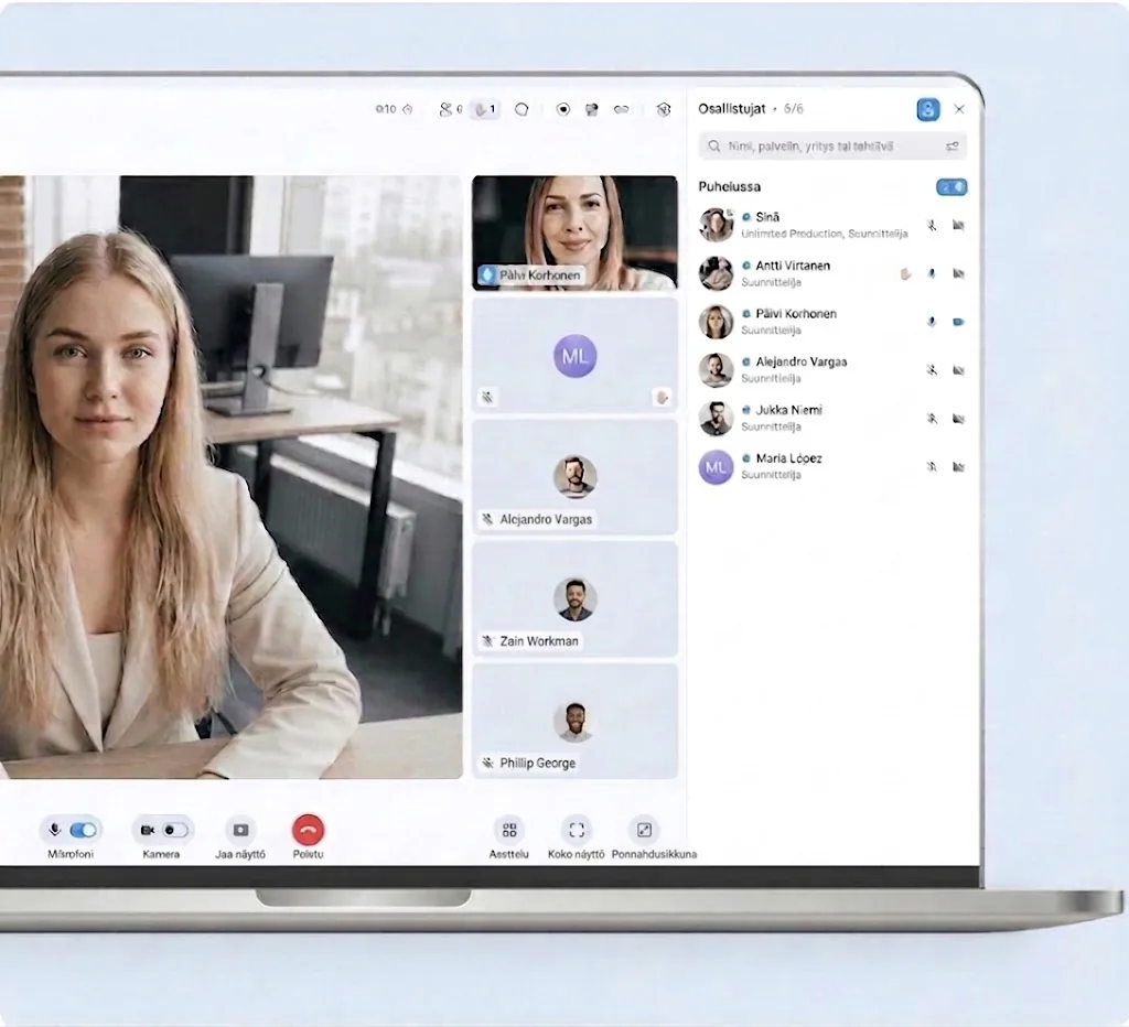Video conferencing in aXtura